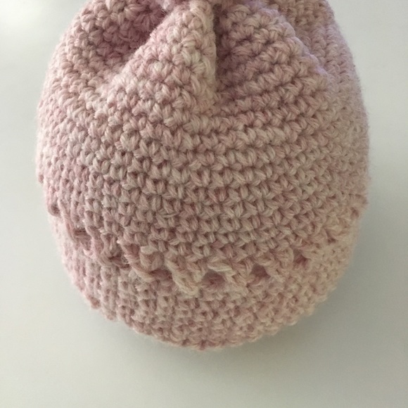 NWT  Handmade Baby Hat “Abigail English” PalePink Crochet - Picture 4 of 5